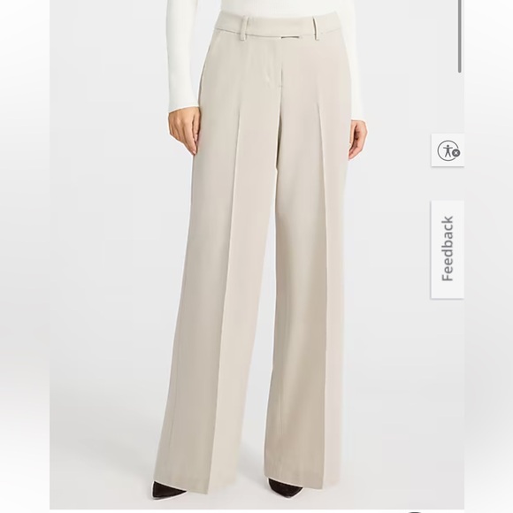 Express Pants - Express Beige Wide-Leg Trousers size 8